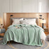 Florida Sherpa Flannel Blanket For All Season Warm and Super Soft For Double Bed 300 GSM - Green