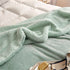 Florida Sherpa Flannel Blanket For All Season Warm and Super Soft For Double Bed 300 GSM - Green