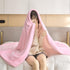 Florida Sherpa Flannel Blanket For All Season Warm and Super Soft For Double Bed 300 GSM - Pink