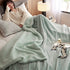Florida Sherpa Flannel Blanket For All Season Warm and Super Soft For Double Bed 300 GSM - Green