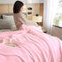 Florida Sherpa Flannel Blanket For All Season Warm and Super Soft For Double Bed 300 GSM - Pink