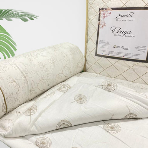 Ekaya 100% Cotton King Size Reversible Comforter for Double Bed