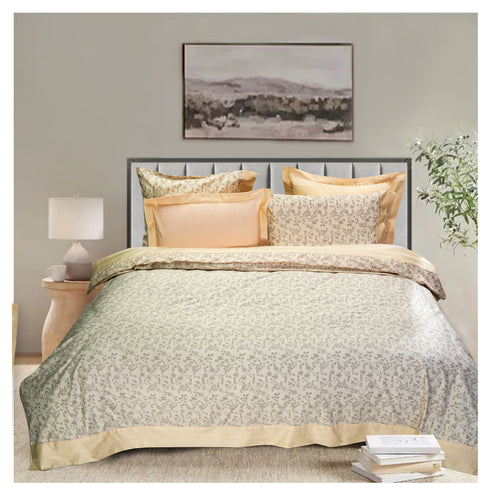 Smooth Art King Size 100% Cotton Bedsheet Set with 4 Pillow Covers by Florida