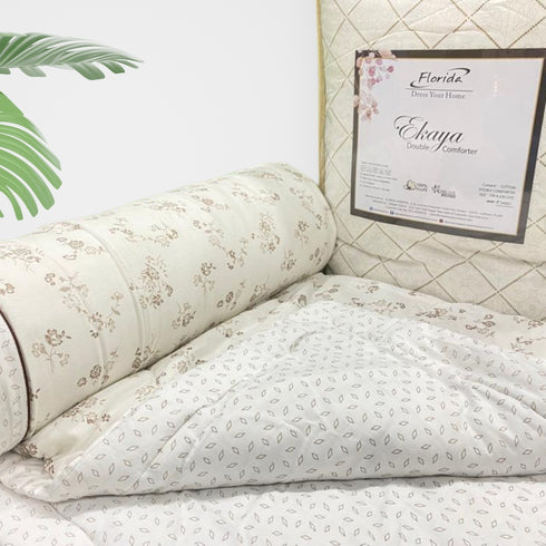 Ekaya 100% Cotton King Size Reversible Comforter for Double Bed