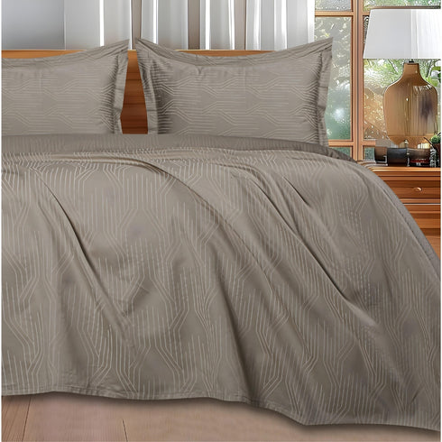 Streaks 100% Cotton 400 TC King Size Bedsheet Set with 2 Pillow Cover by Florida