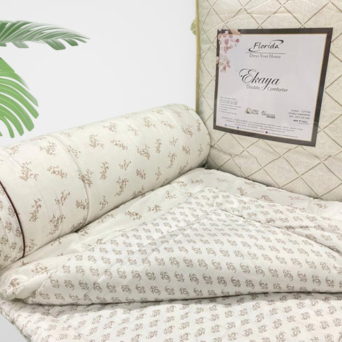 Ekaya 100% Cotton King Size Reversible Comforter for Double Bed