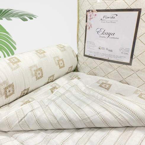 Ekaya 100% Cotton King Size Reversible Comforter for Double Bed