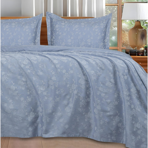 Streaks 100% Cotton 400 TC King Size Bedsheet Set with 2 Pillow Cover by Florida