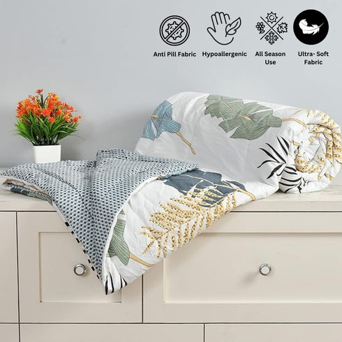 Reeva by Florida Microfibre All Season 150 GSM Reversible Double Comforter