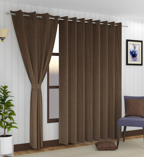 Hamilton Curtain by Florida - Curtains for Living Room Bedroom Balcony Made with Plain Holand Velvet and Solid Colors