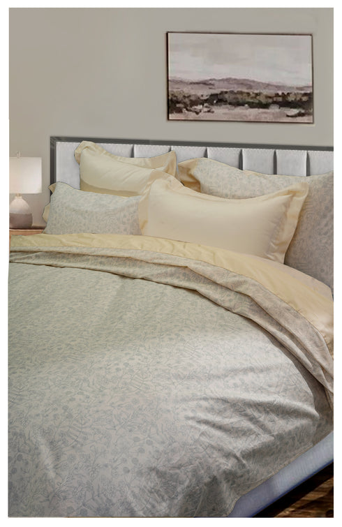 Smooth Art King Size 100% Cotton Bedsheet Set with 4 Pillow Covers by Florida