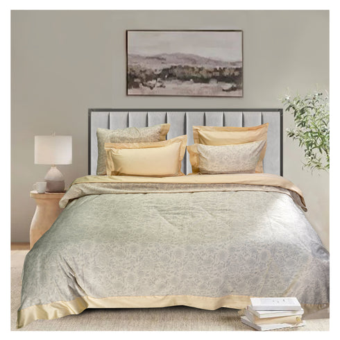 Smooth Art King Size 100% Cotton Bedsheet Set with 4 Pillow Covers by Florida