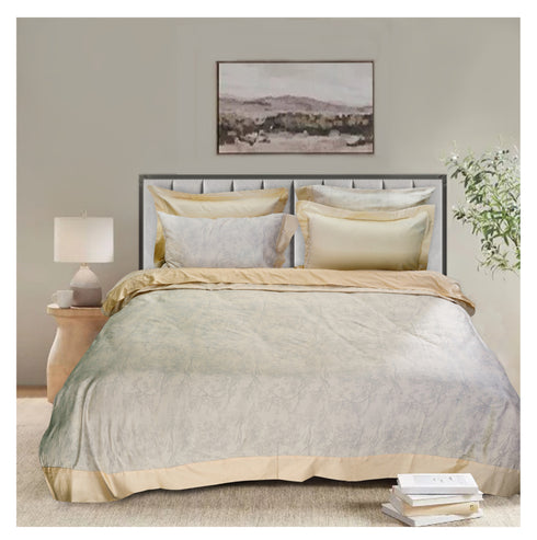 Smooth Art King Size 100% Cotton Bedsheet Set with 4 Pillow Covers by Florida