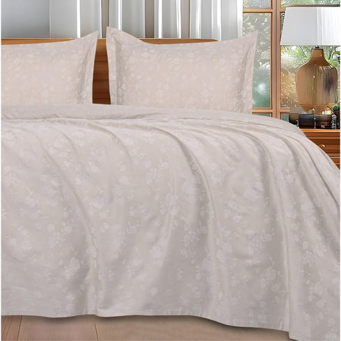 Streaks 100% Cotton 400 TC King Size Bedsheet Set with 2 Pillow Cover by Florida