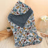 Florida All Season Hooded Baby Blanket Swaddler Wrapper Flannel Soft and Comfortable for New Born Baby Girls and Boys - Grey
