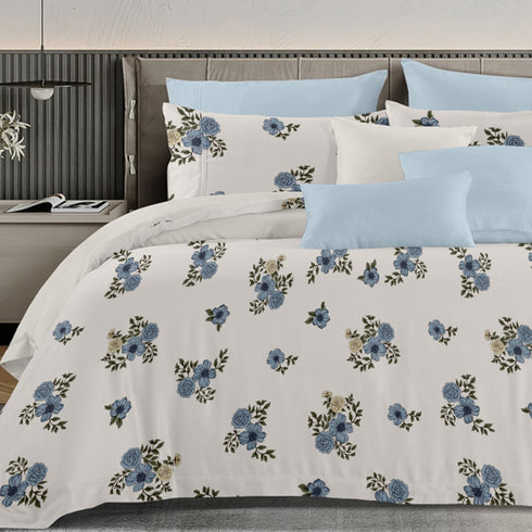 Florida's Ameralia 100% Pure Cotton King Size Bed Sheet Set with Pillow Covers