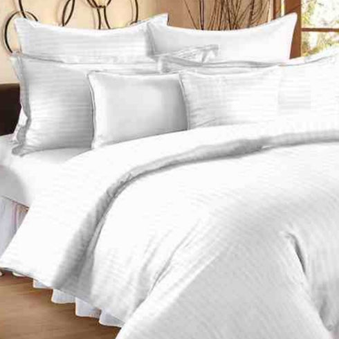 Plum Fitted 100% Cotton King Size Bedsheet Set with Pillow Covers by Florida