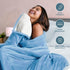 Florida Sherpa Flannel Blanket For All Season Warm and Super Soft For Double Bed 300 GSM - Blue