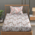 Florida Double Bed King Size Cotton Bedsheet with 2 Pillow Cover - Beige