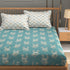 Florida Double Bed King Size Cotton Bedsheet with 2 Pillow Cover - Blue
