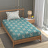 Florida Double Bed King Size Cotton Bedsheet with 2 Pillow Cover - Blue