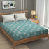 Florida Double Bed King Size Cotton Bedsheet with 2 Pillow Cover - Blue