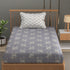 Florida Double Bed King Size Cotton Bedsheet with 2 Pillow Cover - Dark Grey