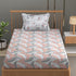 Florida Double Bed King Size Cotton Bedsheet with 2 Pillow Cover - Grey Round