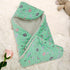 Florida All Season Hooded Baby Blanket Swaddler Wrapper Flannel Soft and Comfortable for New Born Baby Girls and Boys - Sea Green