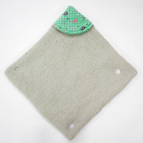 Florida All Season Hooded Baby Blanket Swaddler Wrapper Flannel Soft and Comfortable for New Born Baby Girls and Boys - Sea Green