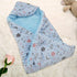 Florida All Season Hooded Baby Blanket Swaddler Wrapper Flannel Soft and Comfortable for New Born Baby Girls and Boys - Sky Blue