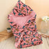 Florida All Season Hooded Baby Blanket Swaddler Wrapper Flannel Soft and Comfortable for New Born Baby Girls and Boys - Warm Rose