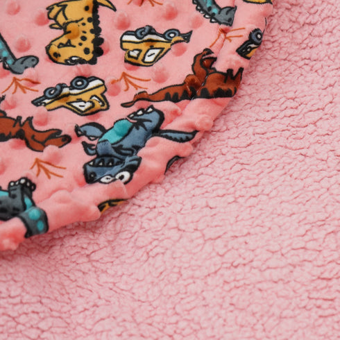 Florida All Season Hooded Baby Blanket Swaddler Wrapper Flannel Soft and Comfortable for New Born Baby Girls and Boys - Warm Rose