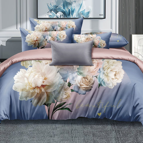 Florida Cinderella Digital Print King Size Warm Bedsheet with Pillow Covers - Winter Bedsheet in Box and Carry Bag - Perfect for Gifting