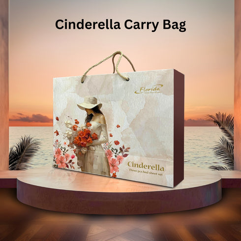 Florida Cinderella Digital Print King Size Warm Bedsheet with Pillow Covers - Winter Bedsheet in Box and Carry Bag - Perfect for Gifting