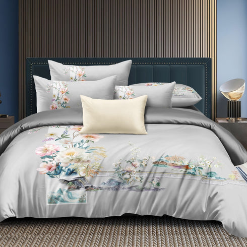 Florida Cinderella Digital Print King Size Warm Bedsheet with Pillow Covers - Winter Bedsheet in Box and Carry Bag - Perfect for Gifting