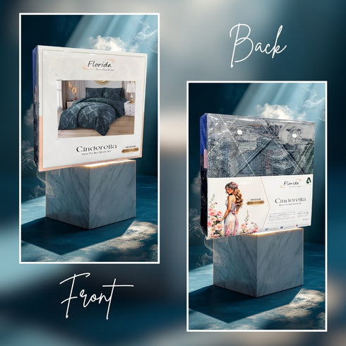 Cinderella Double Bed Warm Bedsheet for Winter with Pillow Covers by Florida