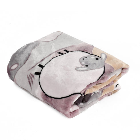 Florida All Season Ultra Soft Kids AC Blanket/Baby Wrapper/Flannel Baby Blanket for 0-5 Yrs Kids Sheep Printed Grey Color (110x150cm)