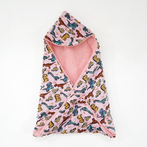 Florida All Season Hooded Baby Blanket Swaddler Wrapper Flannel Soft and Comfortable for New Born Baby Girls and Boys - Baby Pink