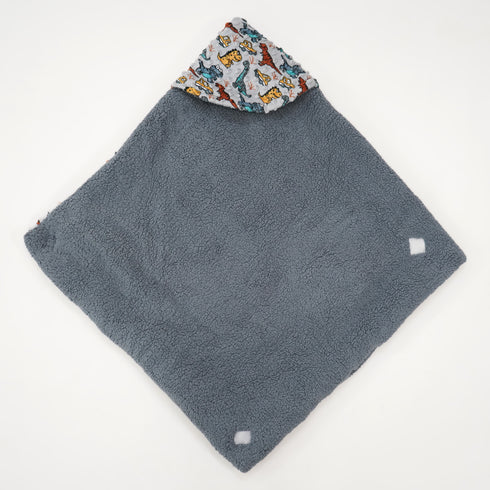 Florida All Season Hooded Baby Blanket Swaddler Wrapper Flannel Soft and Comfortable for New Born Baby Girls and Boys - Grey