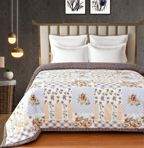 Heaven AC Double Bed Comforter for All Session (Beige)