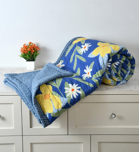 Heaven AC Double Bed Comforter for All Session (Blue)