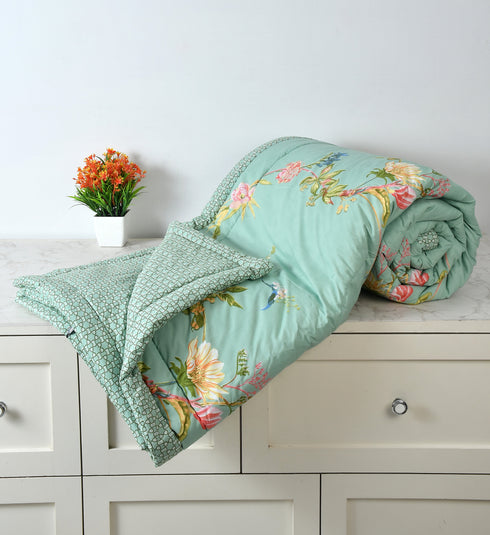 Heaven AC Double Bed Comforter for All Session (Green)
