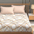 Bright King Size Bedsheet with Pillow Covers Beige
