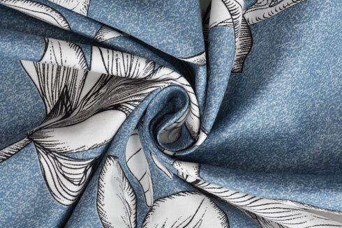 Bright King Size Bedsheet with Pillow Covers Blue & Orange