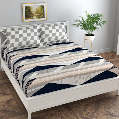 Reeva Fitted Bed Sheet Set with Pillow Covers by Florida