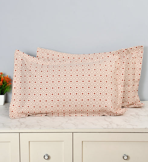 Bright King Size Bedsheet with Pillow Covers Beige