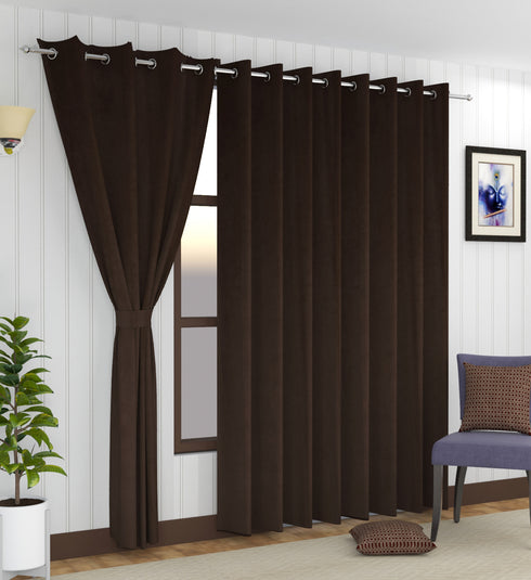 Hamilton Curtain by Florida - Curtains for Living Room Bedroom Balcony Made with Plain Holand Velvet and Solid Colors