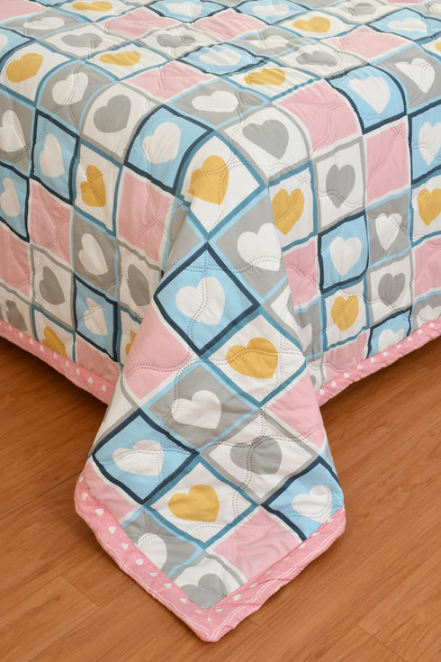 Venice Reversible Double Bed Comforter for all Session (Heart)