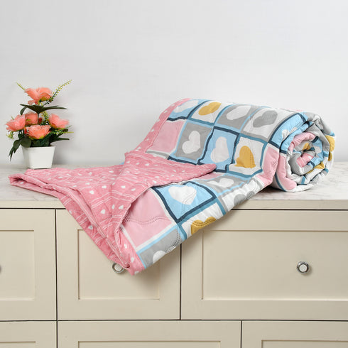 Venice Reversible Double Bed Comforter for all Session (Heart)